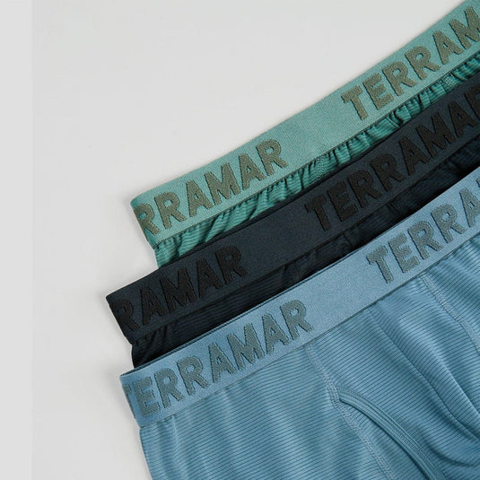 Terramar Men's Ventilator 3 Pack Boxer Brief