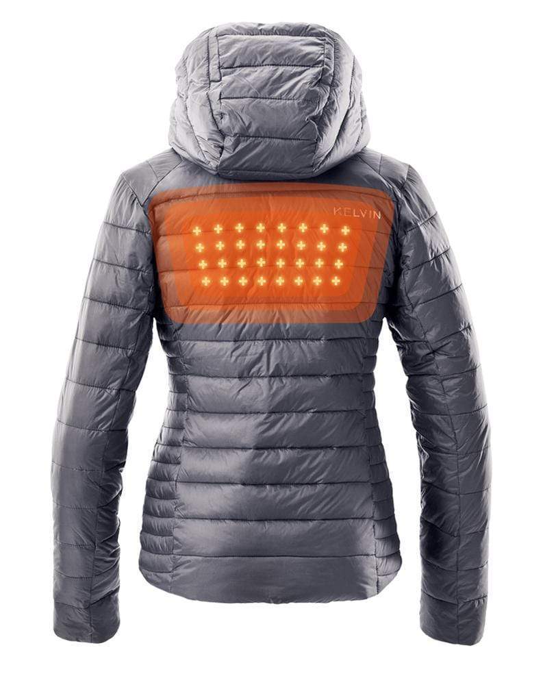 Load image into Gallery viewer, Aura Women&#39;s Heated Jacket | Graphite Grey by Kelvin Coats
