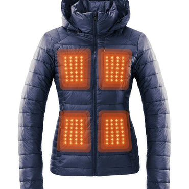 Aura Women's Heated Jacket | Space Blue by Kelvin Coats