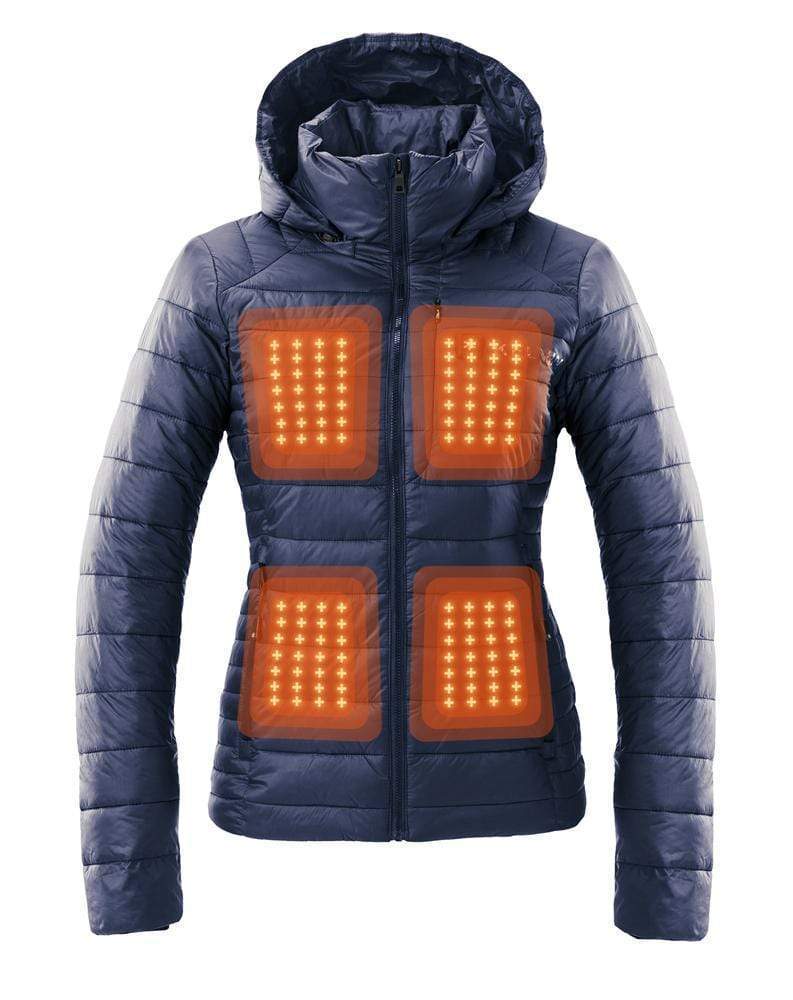 Load image into Gallery viewer, Aura Women&#39;s Heated Jacket | Space Blue by Kelvin Coats
