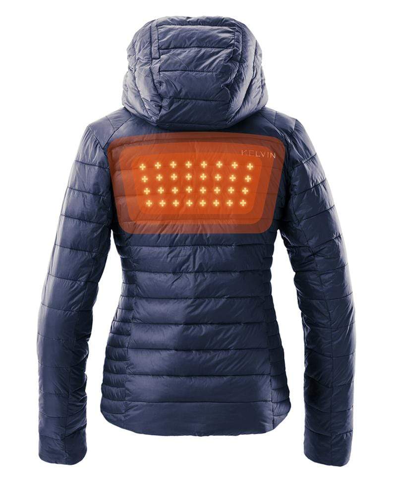 Load image into Gallery viewer, Aura Women&#39;s Heated Jacket | Space Blue by Kelvin Coats
