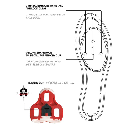 Look Keo Grip Red Cleat - 9 Degree Float Cleat