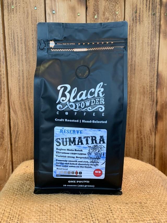 Load image into Gallery viewer, Sumatra Mandheling Coffee | Reserve | Dark Roast by Black Powder Coffee
