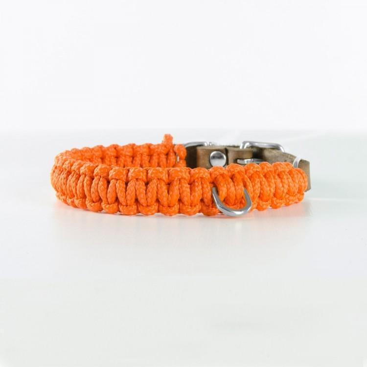 Load image into Gallery viewer, Touch of Leather Dog Collar - Pumpkin by Molly And Stitch US
