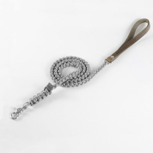 Touch of Leather Dog Leash - Grey by Molly And Stitch US