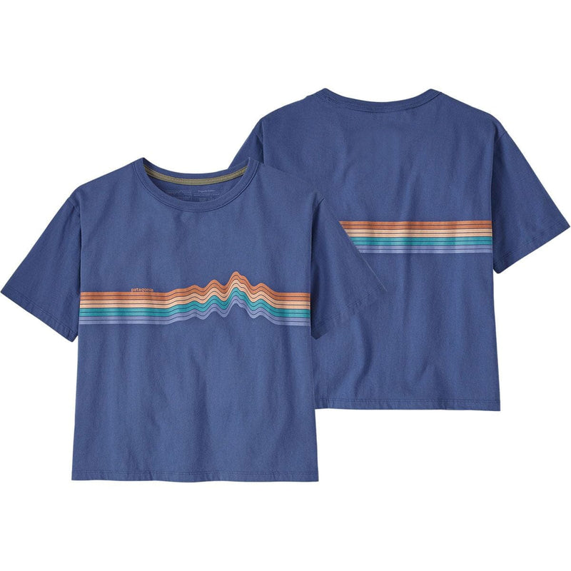 Load image into Gallery viewer, Patagonia Womens Ridge Rise Stripe Organic Easy Cut Tee
