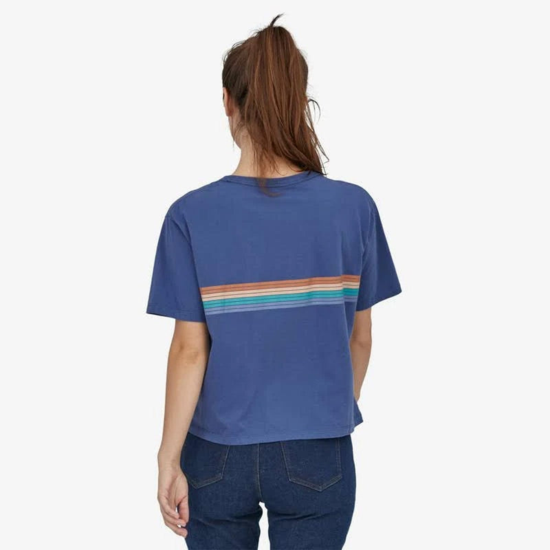 Load image into Gallery viewer, Patagonia Womens Ridge Rise Stripe Organic Easy Cut Tee
